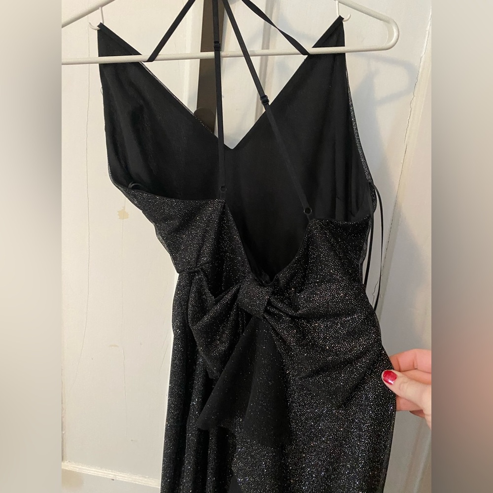 Women’s long black glitter gown size M/L